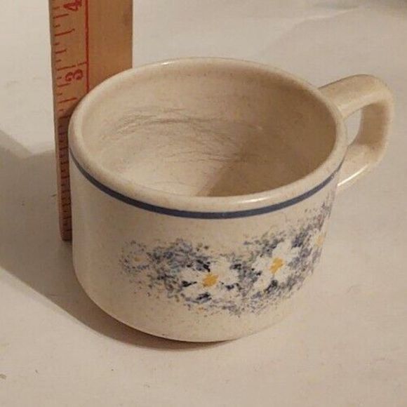 Lenox China TEMPER-WARE DEWDROPS Flowers Blue Coffee Tea Mug Cup - Picture 5 of 5